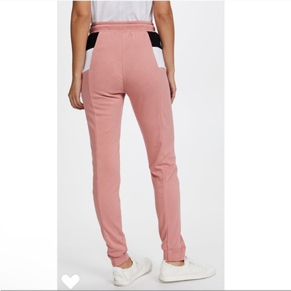 Like New Wildfox Blocked Soto Warm-Up Sport Raina Sweatsuit Mulled Rose Multi - Picture 3 of 15